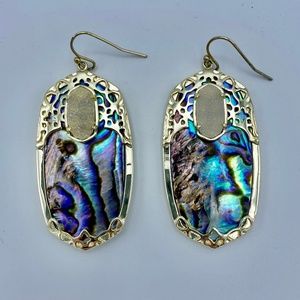 Kendra Scott Elle Gold, Abalone and Druzy Earrings